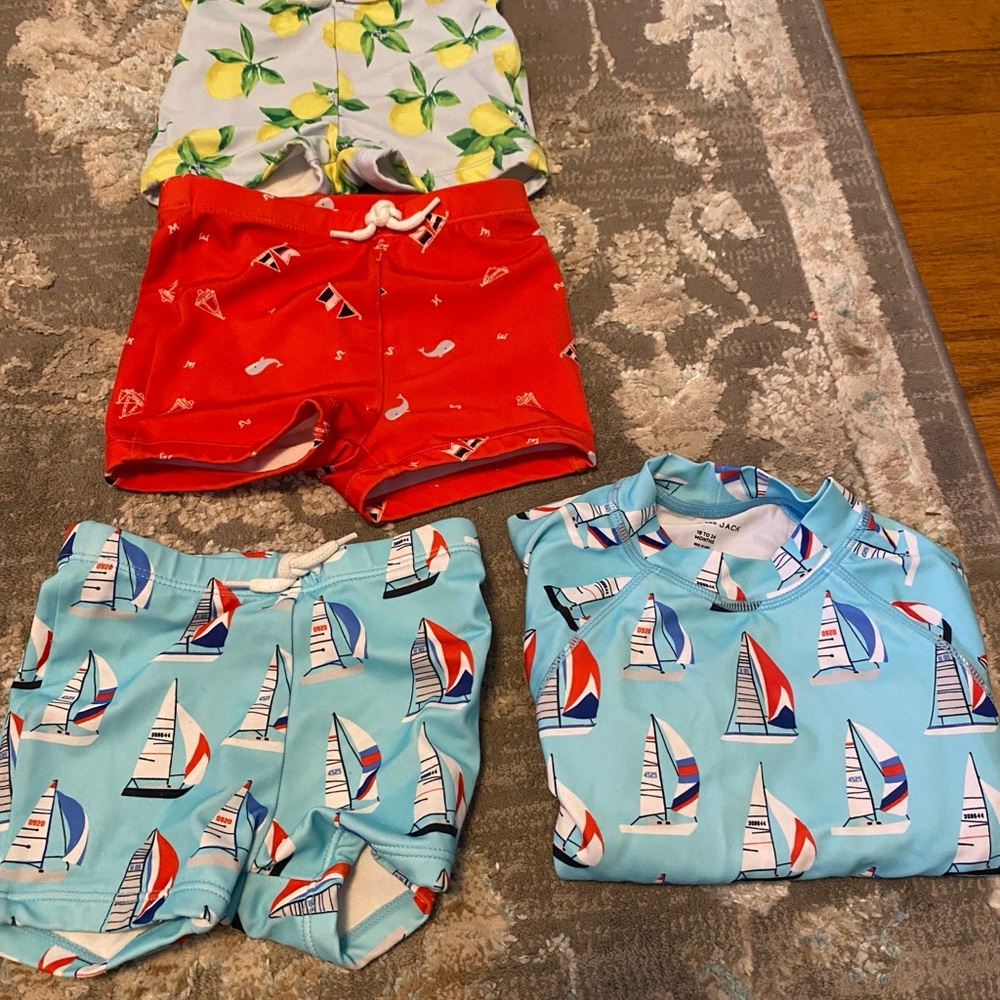 BUNDLE - Janie and Jack 18-24m boys swimwear